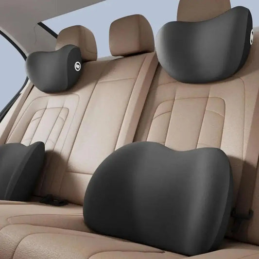 Car Seat Headrest Neck Waist Cushion Memory Cotton Soft Comfortable Head Neck Waist Protector Universal Car Interior Accessories